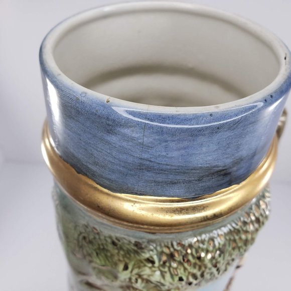 Vintage Viking Warrior Stein Valhalla Signed LM Hand Painted - Picture 16 of 16